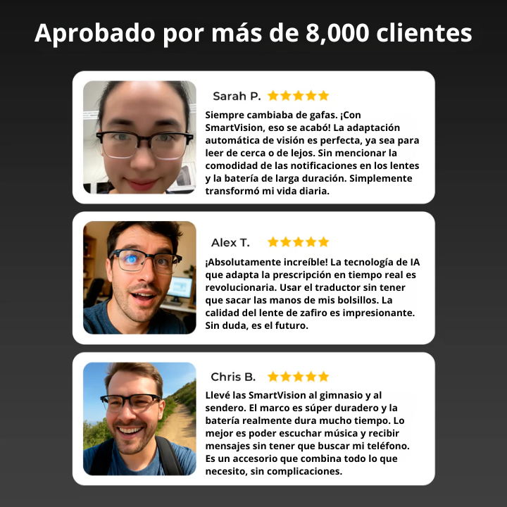 SmartVision™ Gafas Adaptativas con INTELIGENCIA ARTIFICIAL