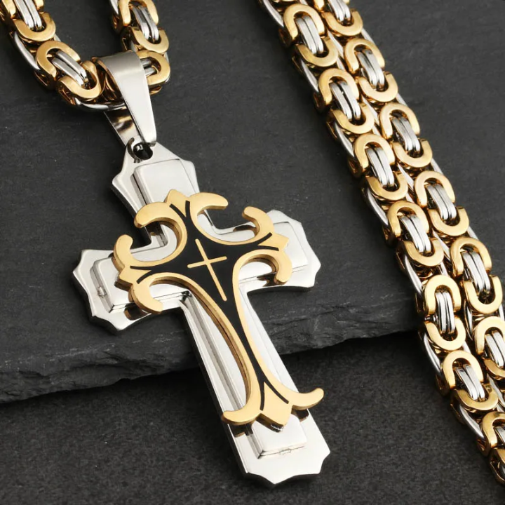 Collar Cruz Latina de la Trinidad Cristiana - Multicapa