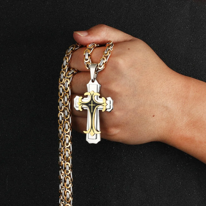 Collar Cruz Latina de la Trinidad Cristiana - Multicapa