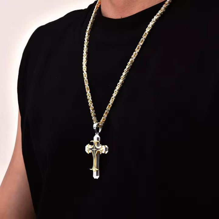 Collar Cruz Latina de la Trinidad Cristiana - Multicapa
