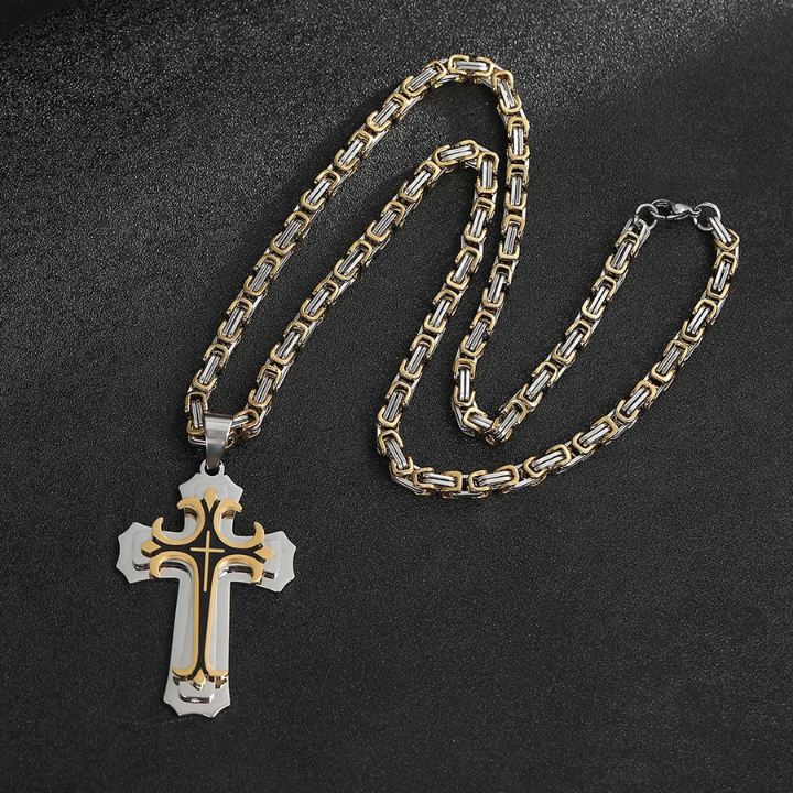 Collar Cruz Latina de la Trinidad Cristiana - Multicapa
